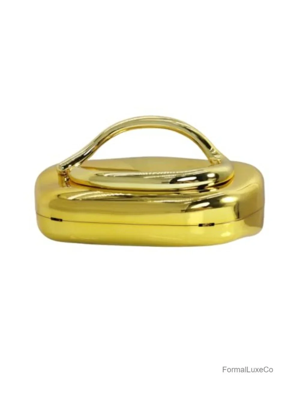 Acrylic Evening Clutch Purse with Metal Handle Unique Shoulder Bag